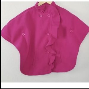 NWT gymboree coat cape shawl poncho pink girls ruffle NEW Holiday 7 8 Years Y